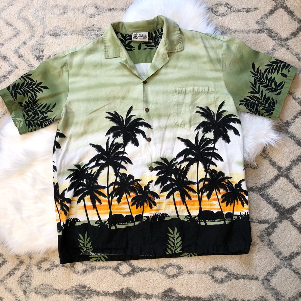 Aloha Republic men’s Hawaiian shirt, size XL